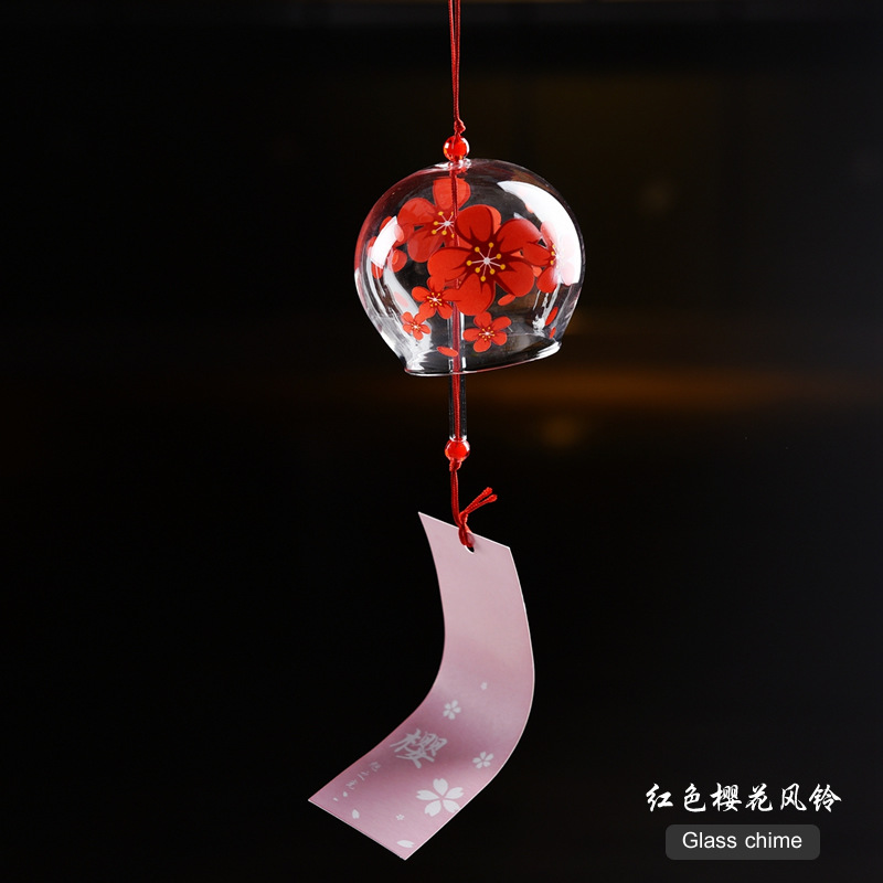 Estilo japonés lindo viento carillones al por mayor hecho a mano vidrio pintado adornos regalo creativo Qixi regalo para niñas y amigos