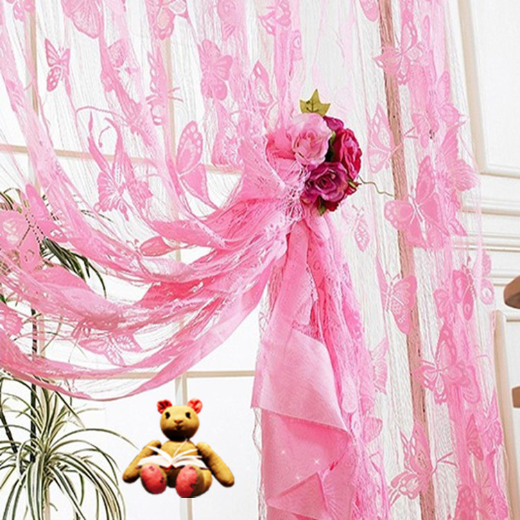 1*2 Butterfly Jacquard Finished Line Curtain Foreign Trade AliExpress Door Curtain Hanging Curtain Partition Curtain