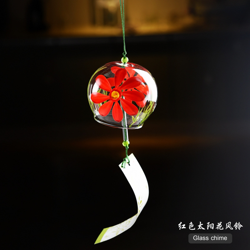 Estilo japonés lindo viento carillones al por mayor hecho a mano vidrio pintado adornos regalo creativo Qixi regalo para niñas y amigos