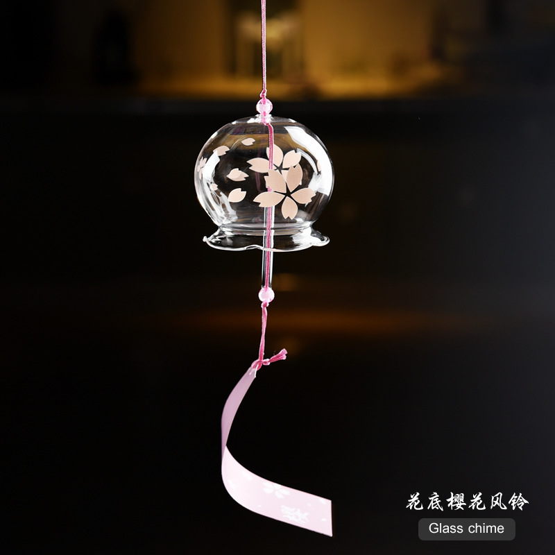 Estilo japonés lindo viento carillones al por mayor hecho a mano vidrio pintado adornos regalo creativo Qixi regalo para niñas y amigos