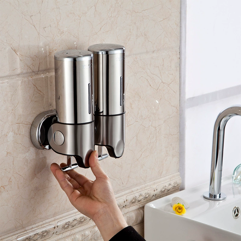 TSTS отель из нержавеющей стали настенный ручной двуглавый гель для душа бутылка коробка дозатор мыла дезинфицирующее средство для рук