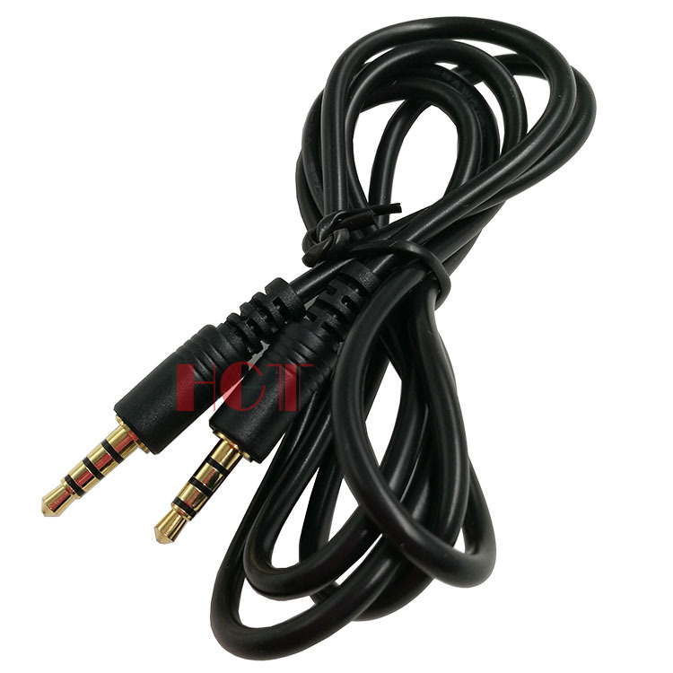 手机声卡连接线k歌麦克风直播录音线4节3.5mm音频线话筒伴奏线1米