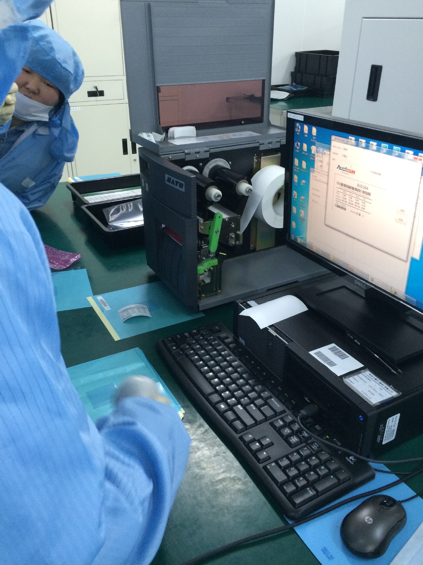 义马市法森牌BW7777不干胶标签厂-半导体芯片无尘标签70*54MM*1K