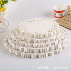 Universal grease-proof paper mat, cake paper tray, round tableware plate, lace grease-absorbing paper, various sizes, 120 sheets/pack