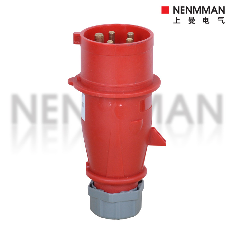 厂家上曼相位电源插头TYP-322进口工业插头5芯32A 400V IP44