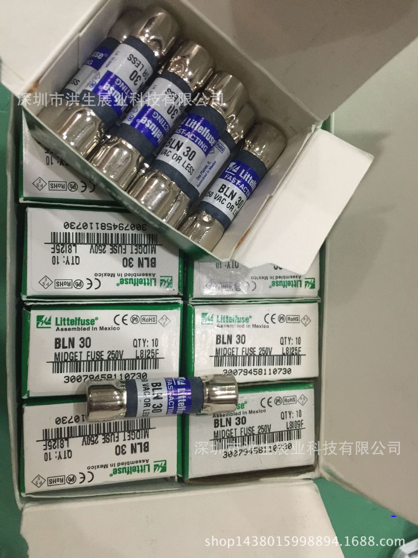 力特BLN30溶断器 美国进口陶瓷保险丝10*38MM 250V 30A