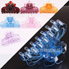 Big hairgrip solar-powered, hair accessory, crab pin, 9cm, Korean style, flowered, wholesale