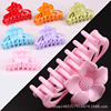 Big hairgrip solar-powered, hair accessory, crab pin, 9cm, Korean style, flowered, wholesale