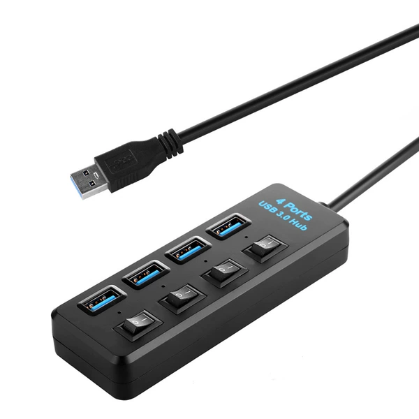 Black 4 ports 3.0hub