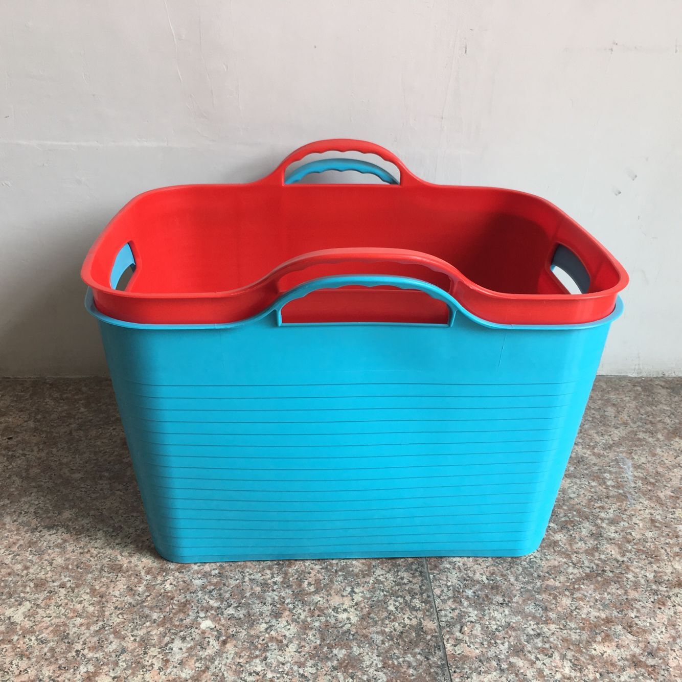 塑料方形脏衣桶  PE软料方形储物篮杂物收纳手提篮