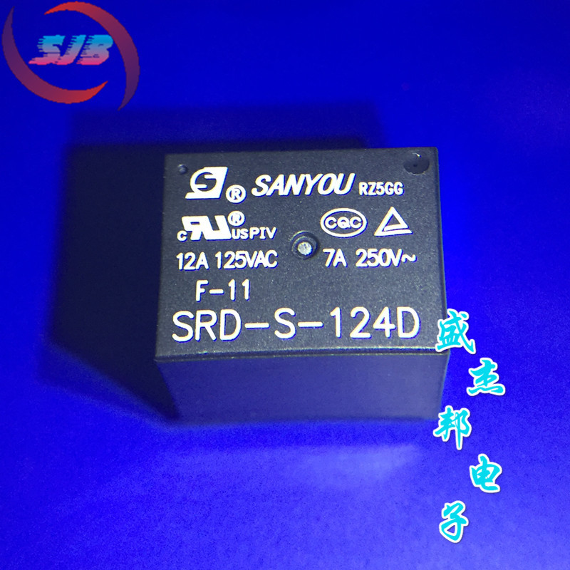 SRD-S-124D 24VDC 12A 250VAC 5脚小型功率继电器全新现货
