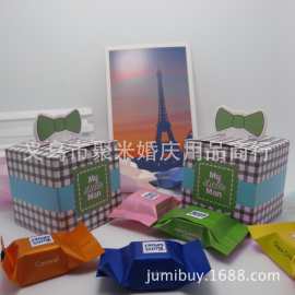 创意热卖欧式蝴蝶结喜糖盒糖果包装纸盒婚庆礼品包装盒批发