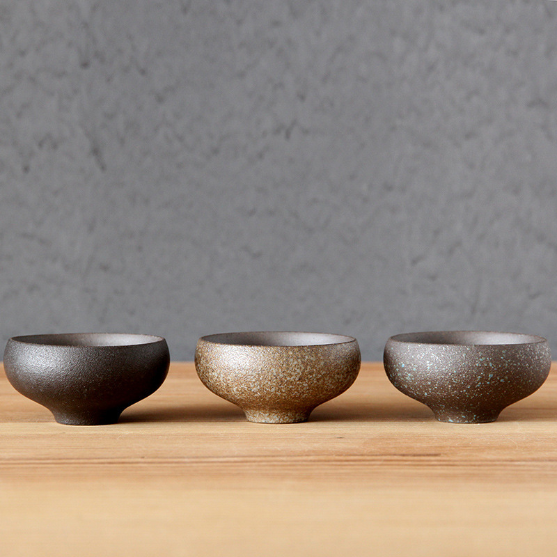 Raw ore stoneware tea cup kung fu tea set Cup stoneware cup pottery cup tea set accessories tea cup tea cup