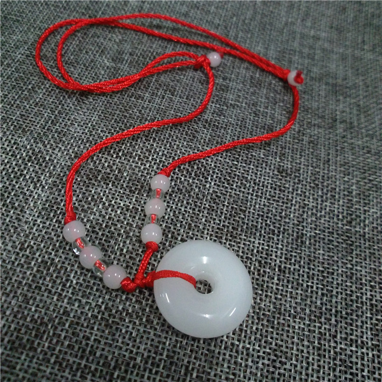 화이트 안전 버클 + 뉴 8 비즈 레드 로프