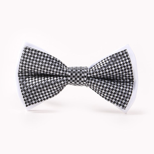 Spot bow tie men's polyester jacquard Plaid European and American fashion casual bow tie manufacturers wholesale