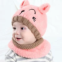 Шапка детская шапка плюшевый мишка для новорожденных мальчиков и девочек Зимний милый медведь костюм шапка Ушная шапка MZ4161