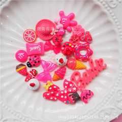 艷麗玫紅色系福袋 可愛蘿莉奶油手機殼材料 diy喜糖盒美瞳盒