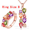 Fashionable golden set, accessory, European style, pink gold, wholesale