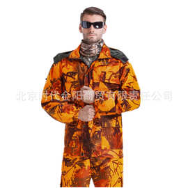 运动户外仿生迷彩服伪装狩猎套装大码多口袋 轻便特种战术