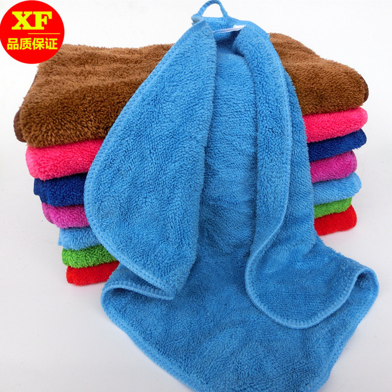 Factory wholesale South Korea 30 x40 double thick coral fleece absorbent towel home kitchen quick-drying towel