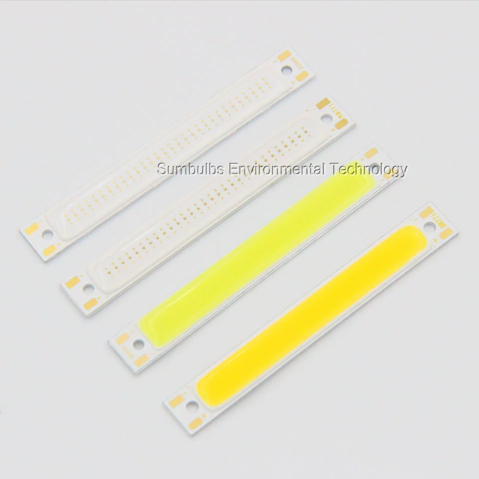 Модуль COB LED, 60×8 мм, 1W/3W, белый 3000K–6500K или красный/синий световой диапазон