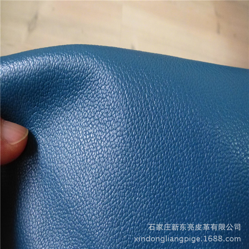 【真牛皮】头层纳帕仿鹿纹软牛皮皮料 箱包鞋材用进口黄牛面料