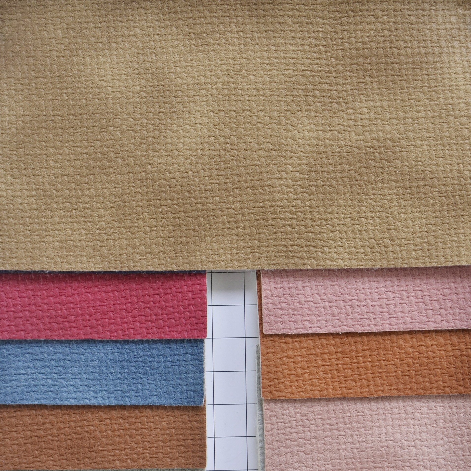 鼎茂皮革PVC印花皮革仿麻布纹数码印花装饰革箱包人造革厂DM-1120