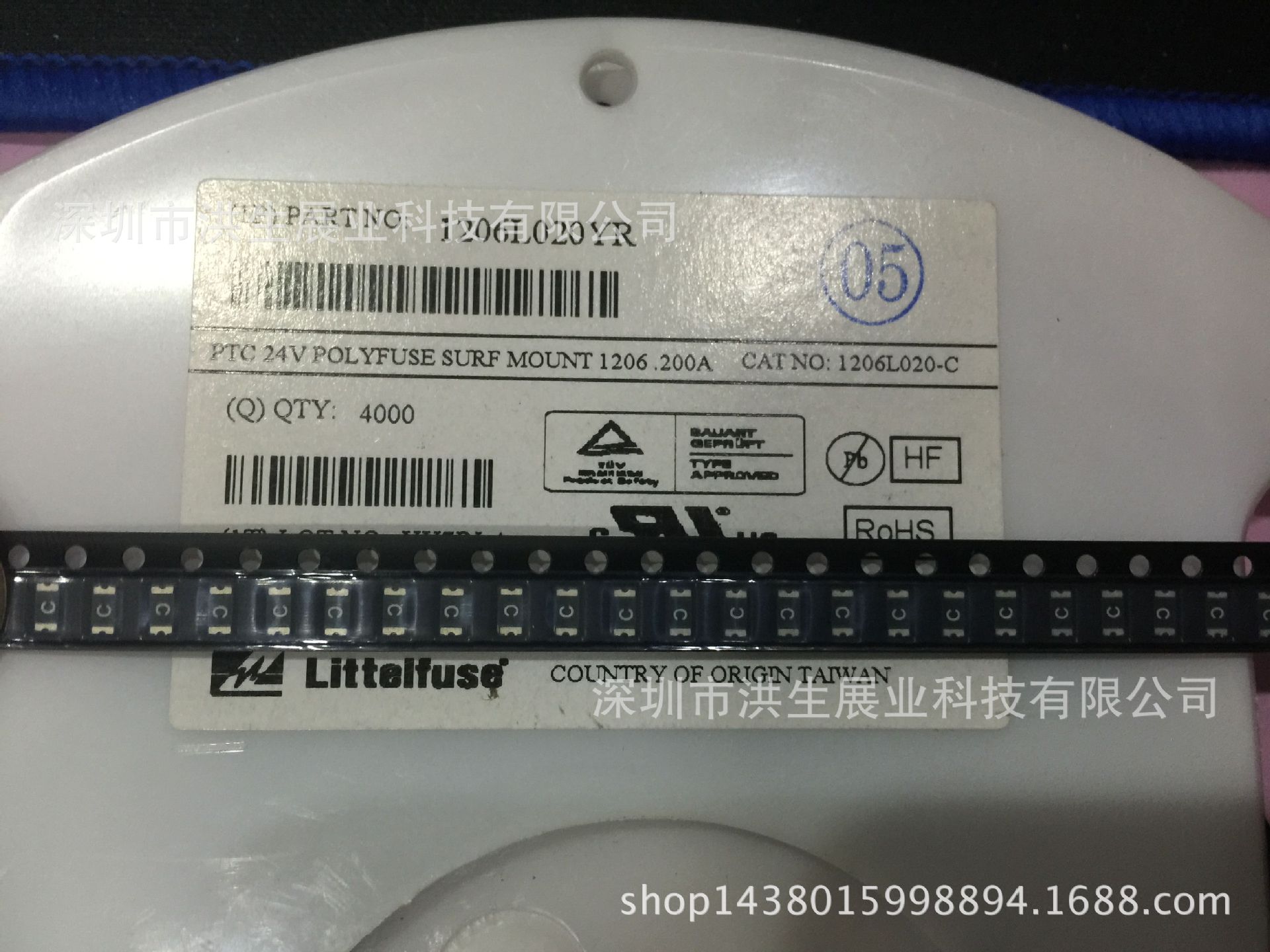 Littelfuse美国力特 1206L020YR 0.2A 24V 1206贴片自恢复保险丝