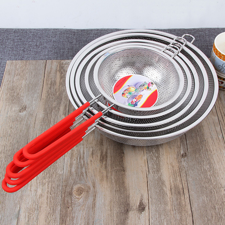 不锈钢冲孔油格油炸篮 过滤冲孔油格  食品级豆浆过滤网304漏勺