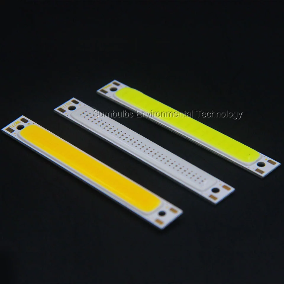 Модуль COB LED, 60×8 мм, 1W/3W, белый 3000K–6500K или красный/синий световой диапазон