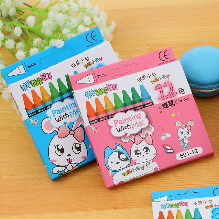 Специальное предложение канцелярские товары синий фрукт кролик 12 цветов мелок костюм раскраска граффити картина маслом палочка для начальной школы призы принадлежности для рисования