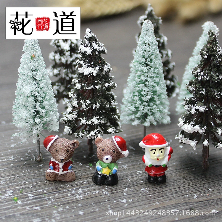 Рождественские украшения мини Санта-Клаус микро пейзаж мясистые украшения для торта новогодние настольные украшения