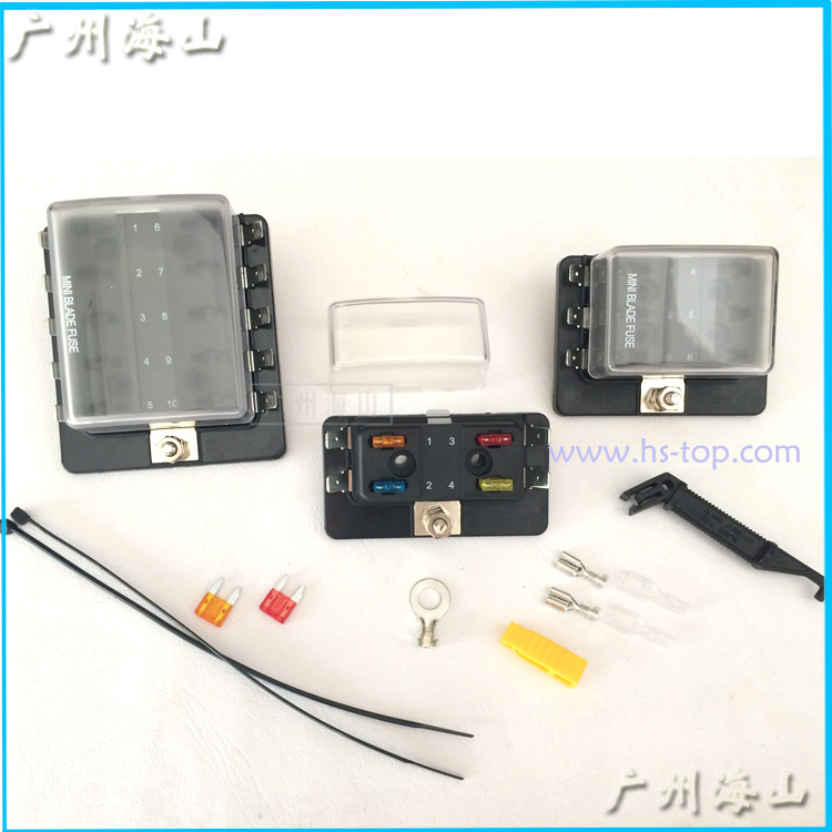 小型迷你汽车保险片盒 R3-79 32V DC 100A(MAX）一进多出多路座