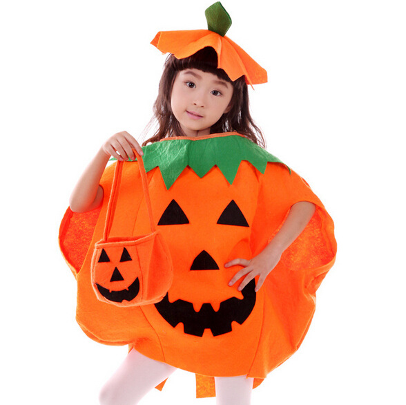 Halloween ropa de los niños Cosplay calabaza ropa calabaza terciopelo oro traje rendimiento fabricante