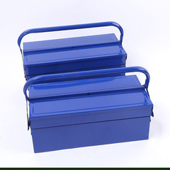 Factory Wholesale New Thick Metal Double Layer Tool Box Multi-functional Portable Folding Electric Repair Tool Box