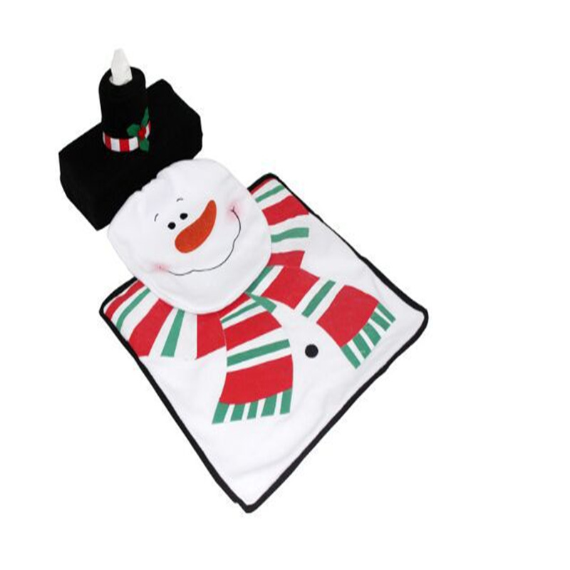 En stock creativo decoraciones de Navidad suministros Santa Claus inodoro cubierta del hotel decoración de Navidad