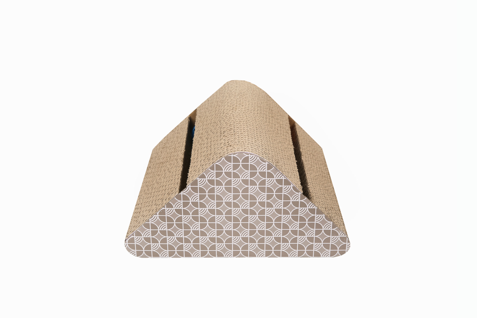 Leyoupai gato de juguete para mascotas garra amoladora gato suministros de papel corrugado triángulo creativo gato tablero del rasguño