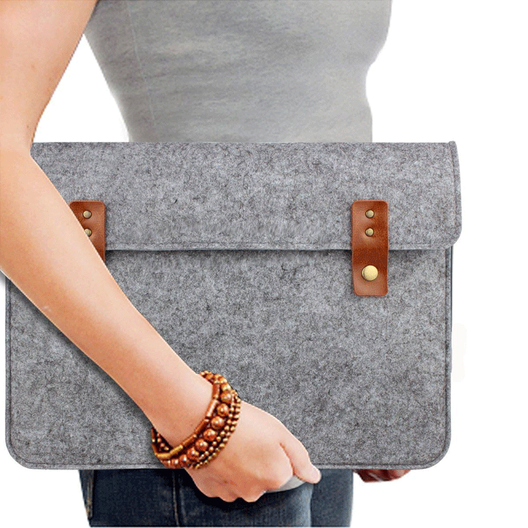 新款多功能手提平板笔记本毛毡包 手提电脑装袋毛毡包加印logo