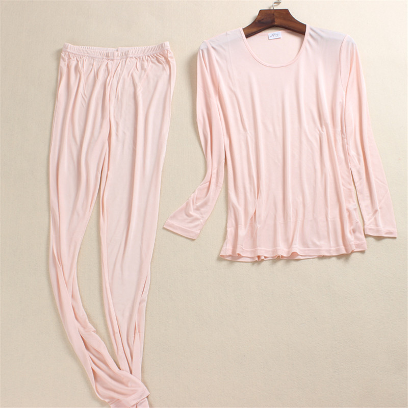 Women's Silk Underwear Cover Warm Autumn Clothes and Pants Women's Warm Underwear Cover Benmingnian Red Underwear M-XXL