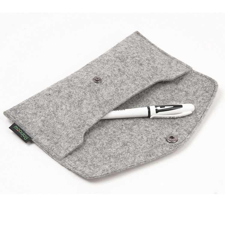 厂家销售毛毡钱包卡包时尚毛毡铅笔钢笔收纳袋可小额批发加印logo