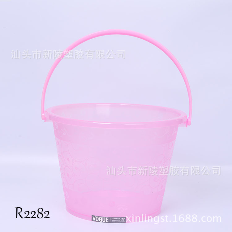 Xinling R2282 beautiful bucket (small) printed plastic cleaning bucket plastic cleaning bucket with portable Xinling R2282 beautiful bucket (small) printed plastic cleaning bucket plastic cleaning bucket with portable