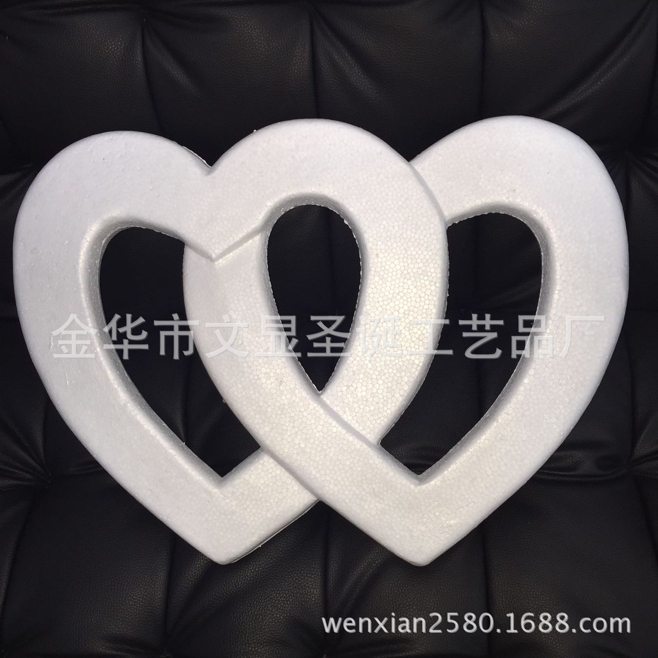 泡沫空桃心 保丽龙大号双连心 婚庆装饰配件 55cm 厂家直销