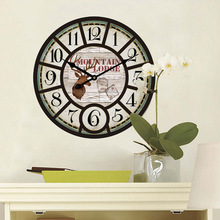 58CM直径 欧式创意静音挂钟客厅钟表 家居墙面装饰复古立体挂钟