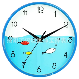 定制静音28cm儿童卡通挂钟 塑料学生挂钟表 广告礼品钟 CLOCKS