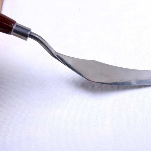 Wholesale student art oil painting scraper wooden flat head stainless steel pick knife oil painting gouache pigment pointed color shovel