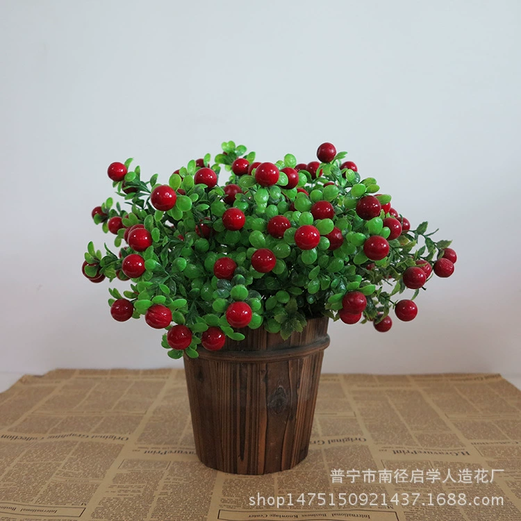 Искусственный цветок искусственный цветок искусственные фрукты богатые фрукты счастливые фрукты маленькие красные фрукты искусственный цветок завод прямые поставки оптом