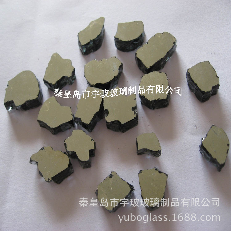 镀膜工艺玻璃石9-12mm 壁炉用玻璃颗粒 火炉壁炉镀膜反光玻璃块