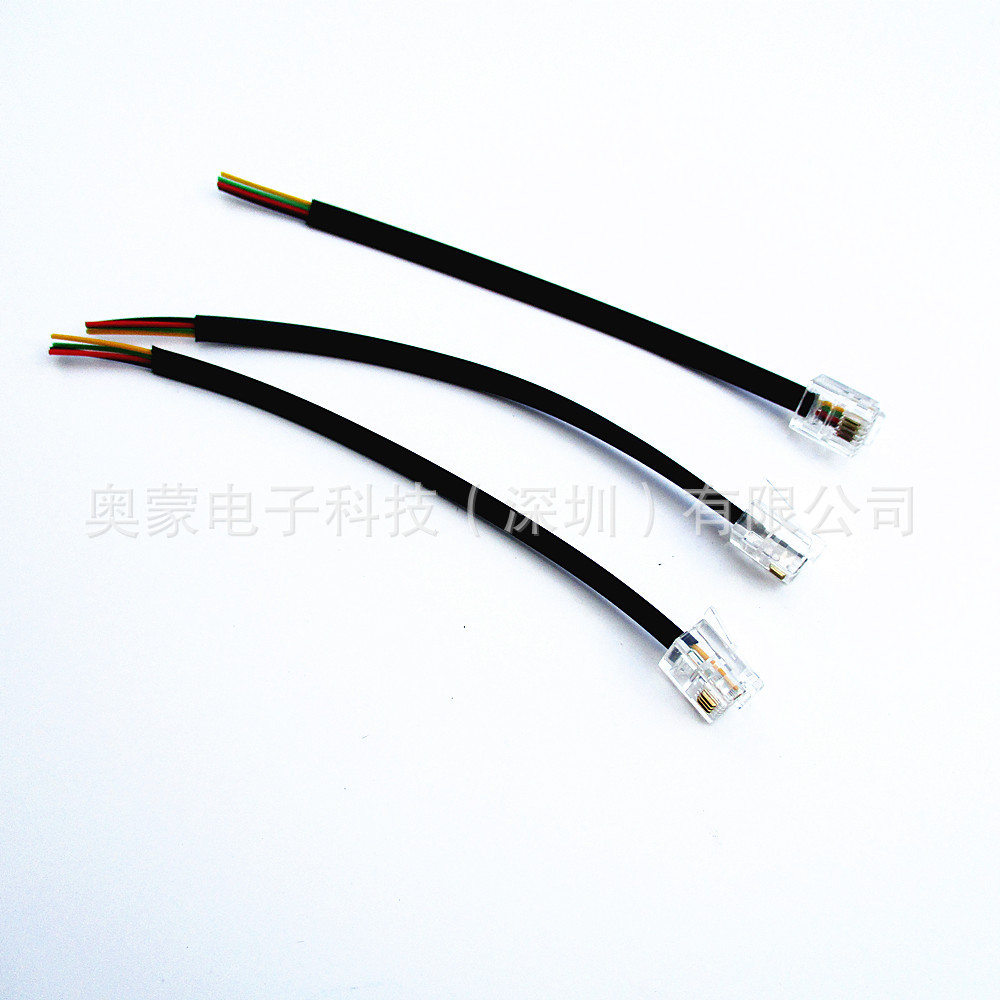 4P4C水晶头连接线 6P6C水晶头跳线 6P4C水晶头LED灯线厂家