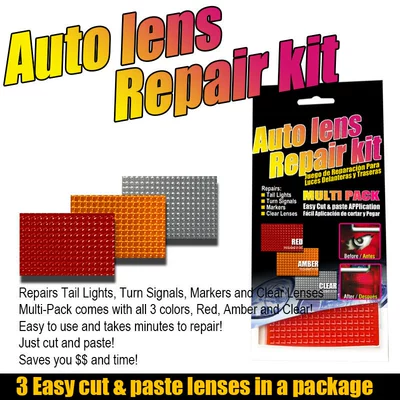 Car Headlight and Taillight Cover Repair Patch Waterproof Reflective Anti-Crack Hole Repair Sticker Car Light Shell Damage Repair Sheet (Other Car Modifications)