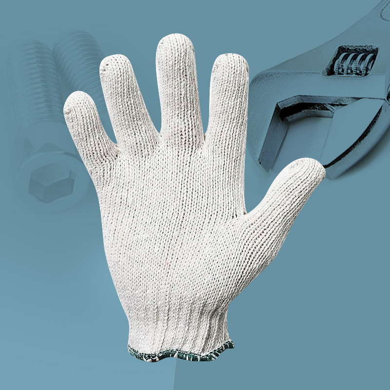 500G日本一棉纱手套男女作业线手套工地搬运劳保棉线手套粗纱手套